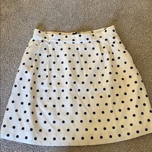 Kate Spade Cream and Black Polka Dot Skirt